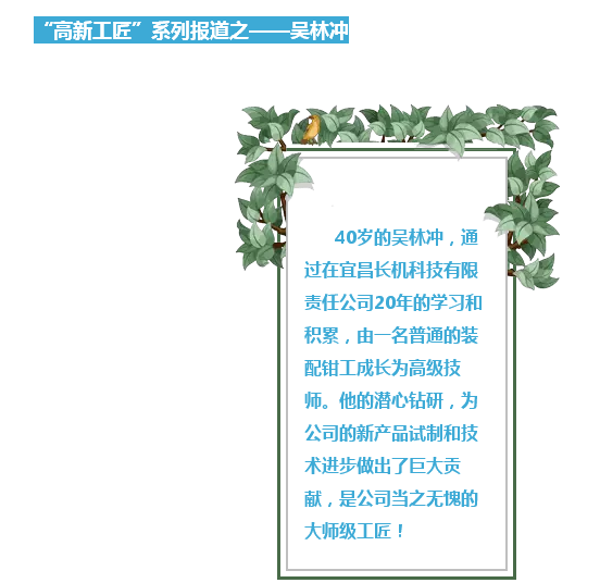宜昌高新微門戶：好榜樣，有力量！“高新工匠”系列報道之——吳林沖